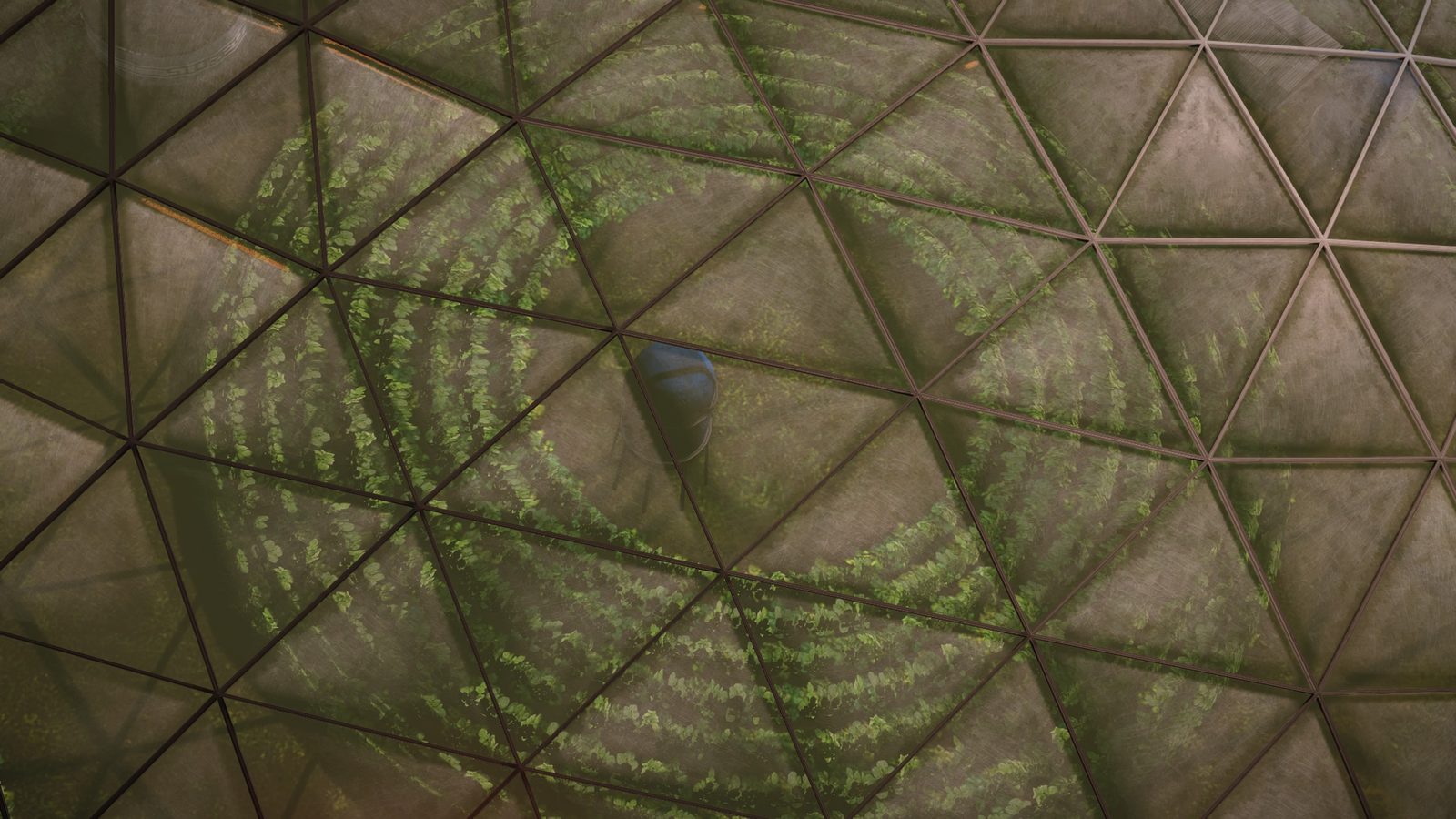 Interesting geometric and organic composition, high detail.