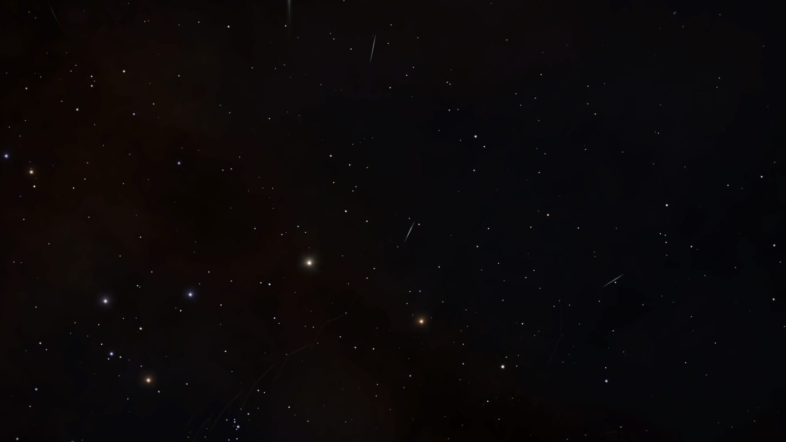 Starfield scene, strong atmospheric and scale elements.