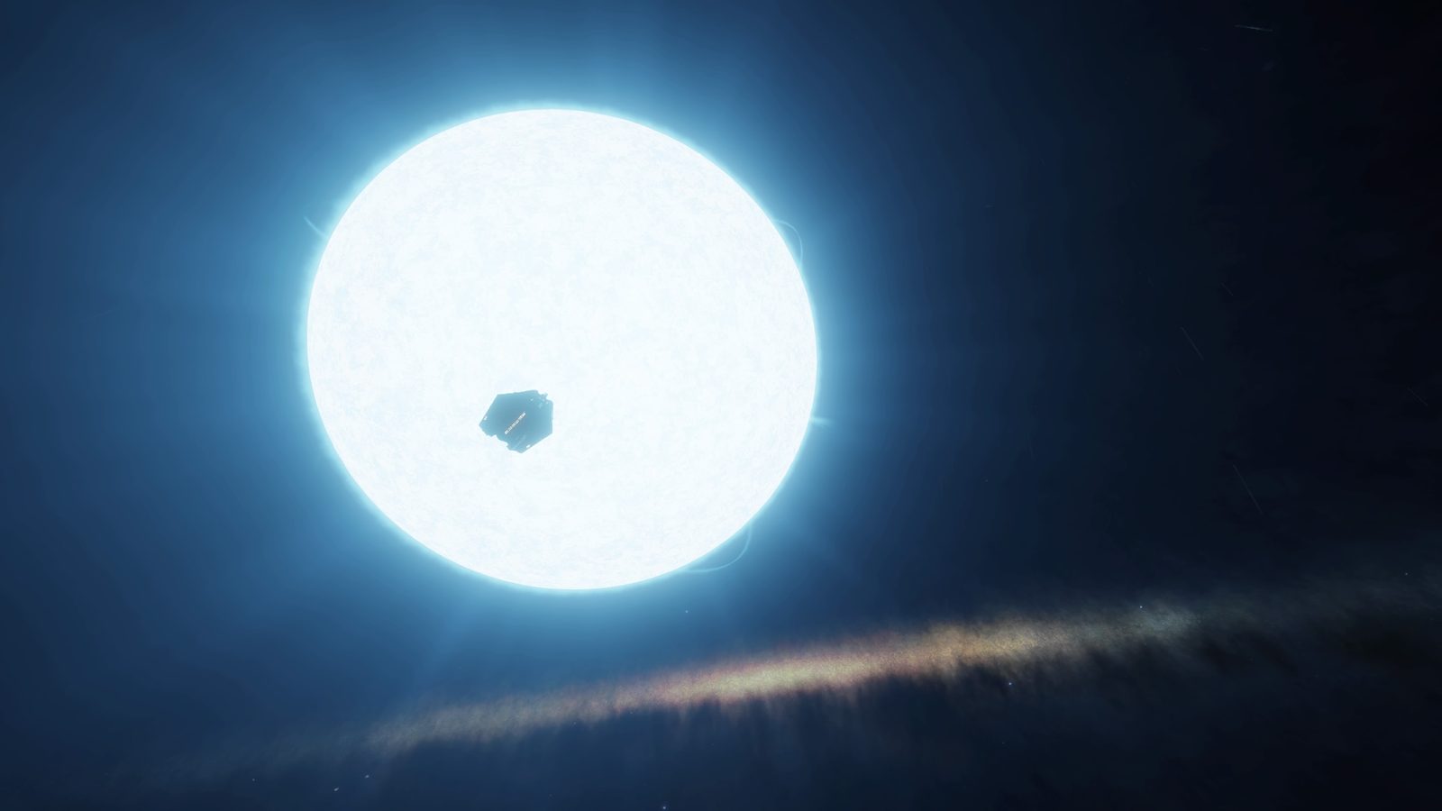 Powerful space scene with excellent lighting and composition.