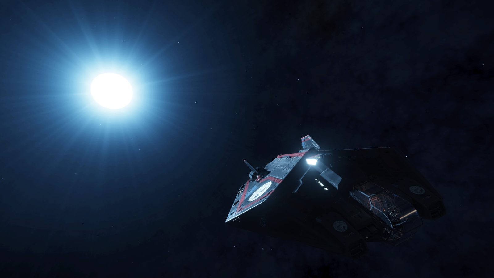 Good atmospheric shot with clear ship detail and lighting contrast.