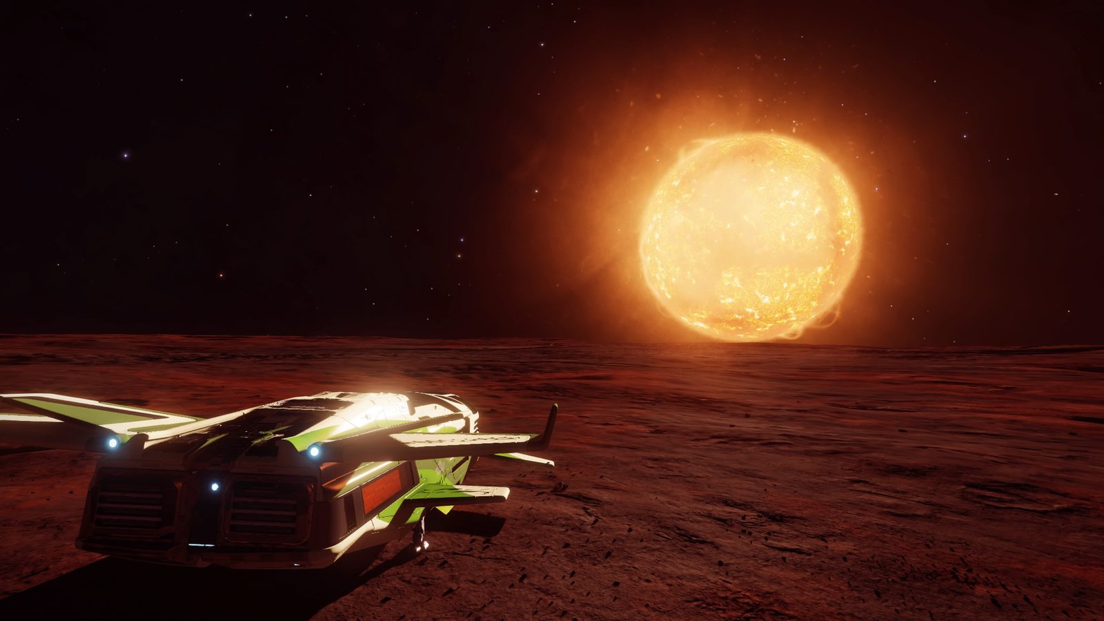 Clear, atmospheric planetary scene.