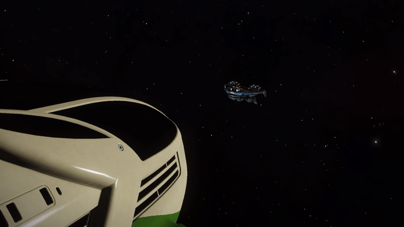Good scale and depth, clear space scene.