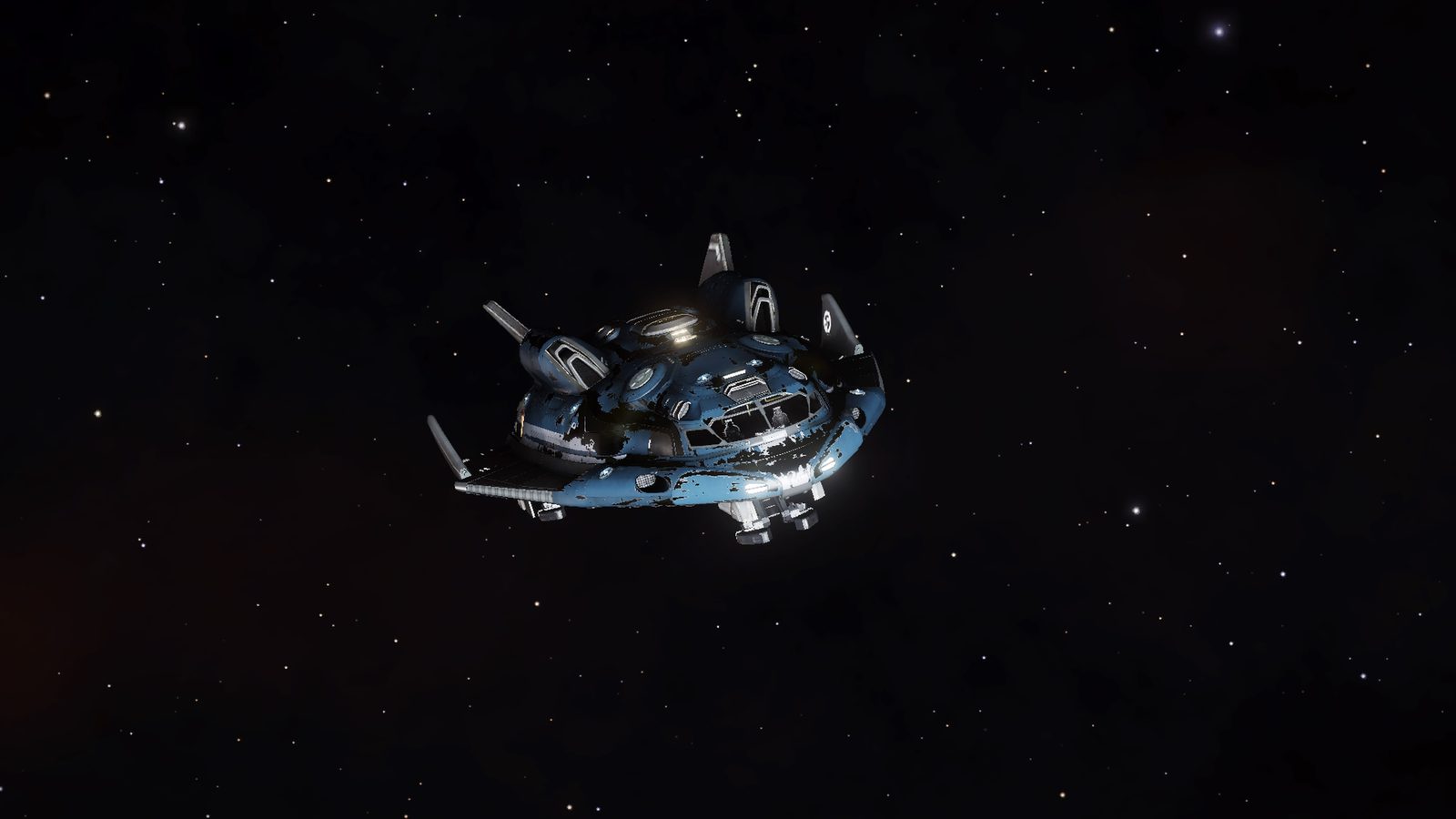 Detailed ship focus, strong lighting.
