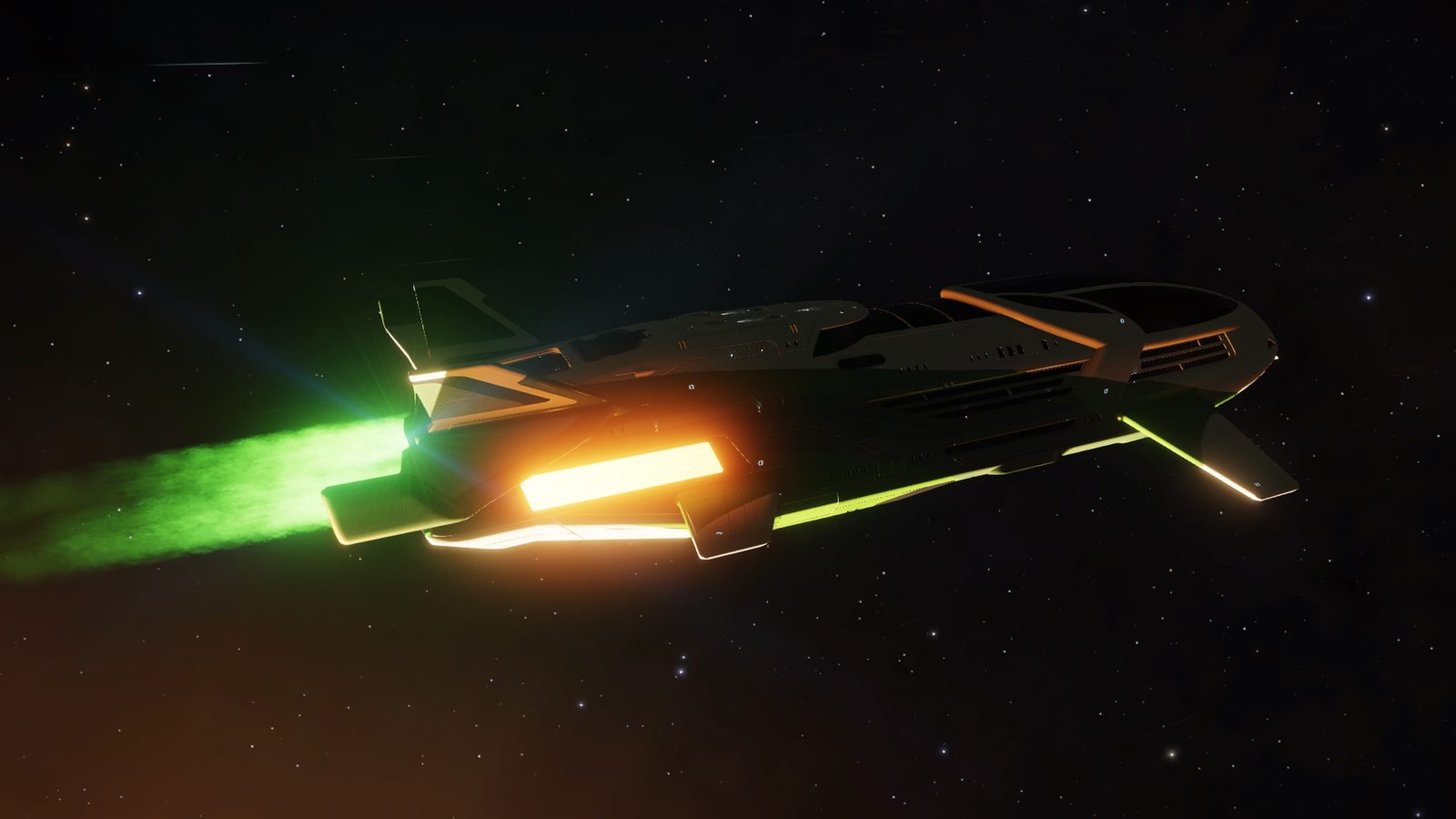 Good contrast and color, dynamic ship angle.
