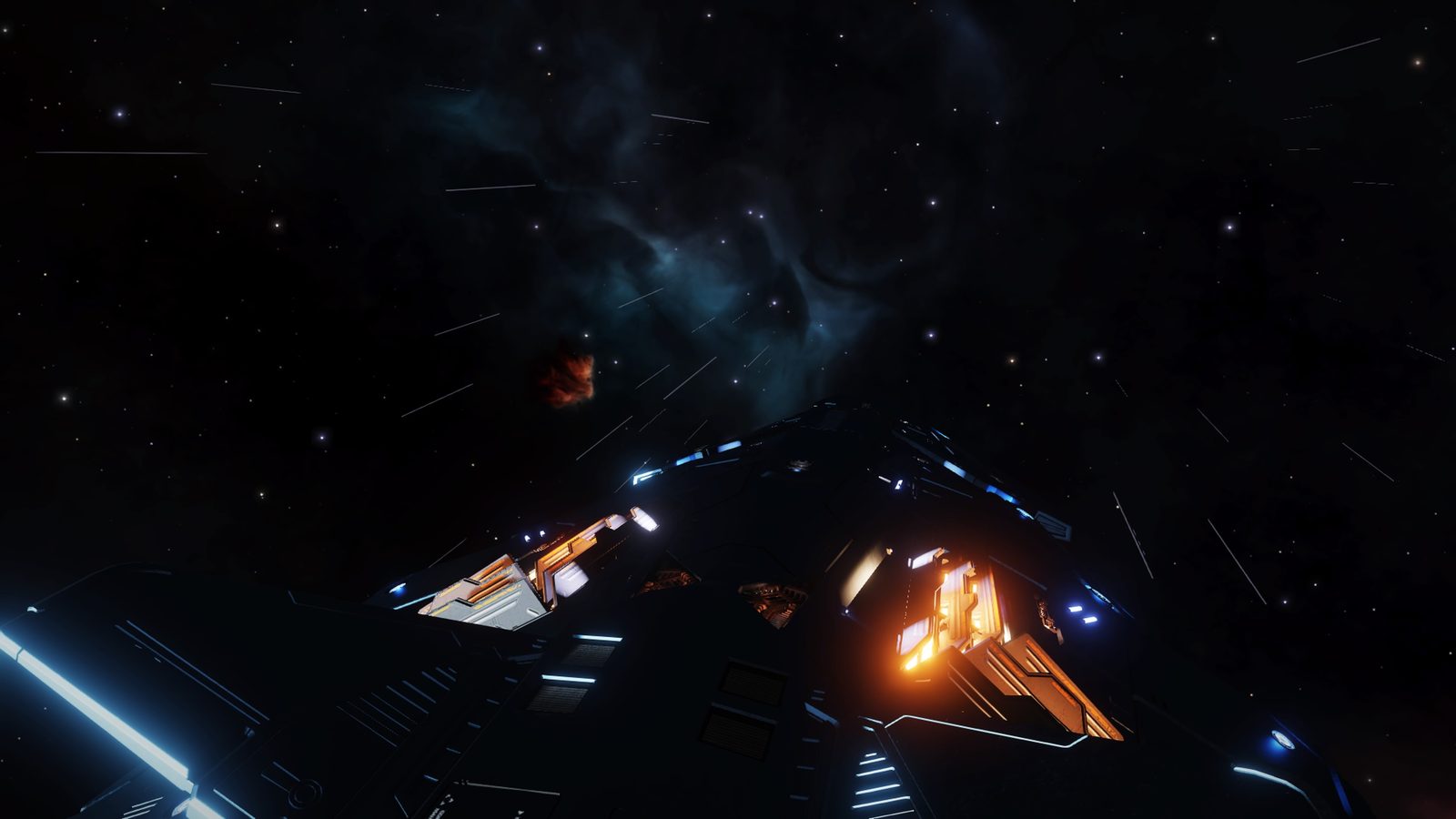 Scenic space shot with strong atmospheric elements.