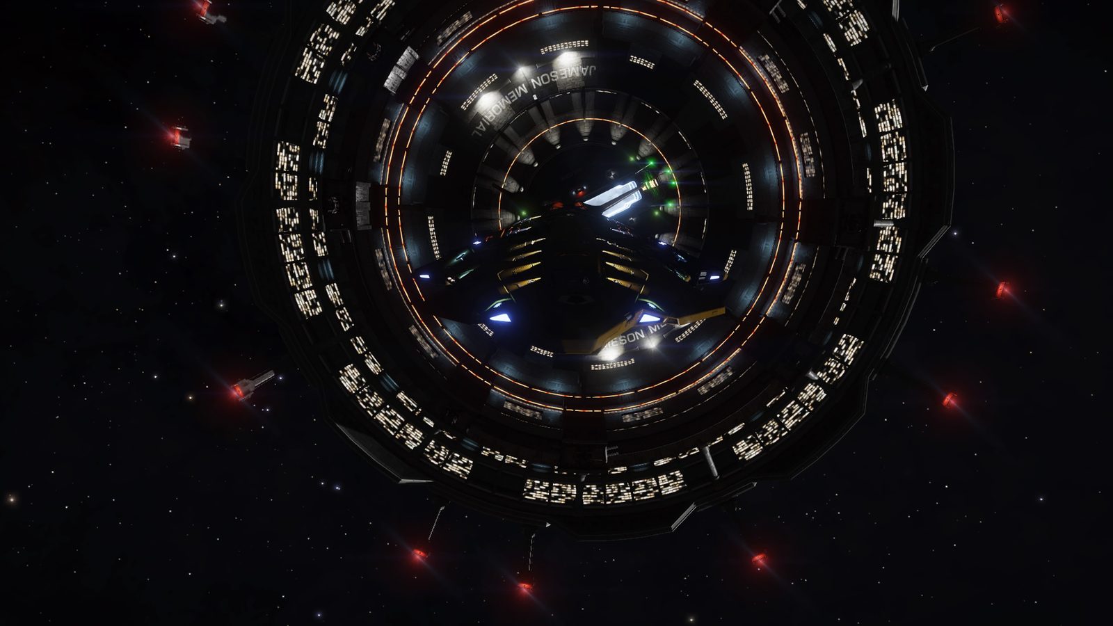 Centered station with good lighting and detail.
