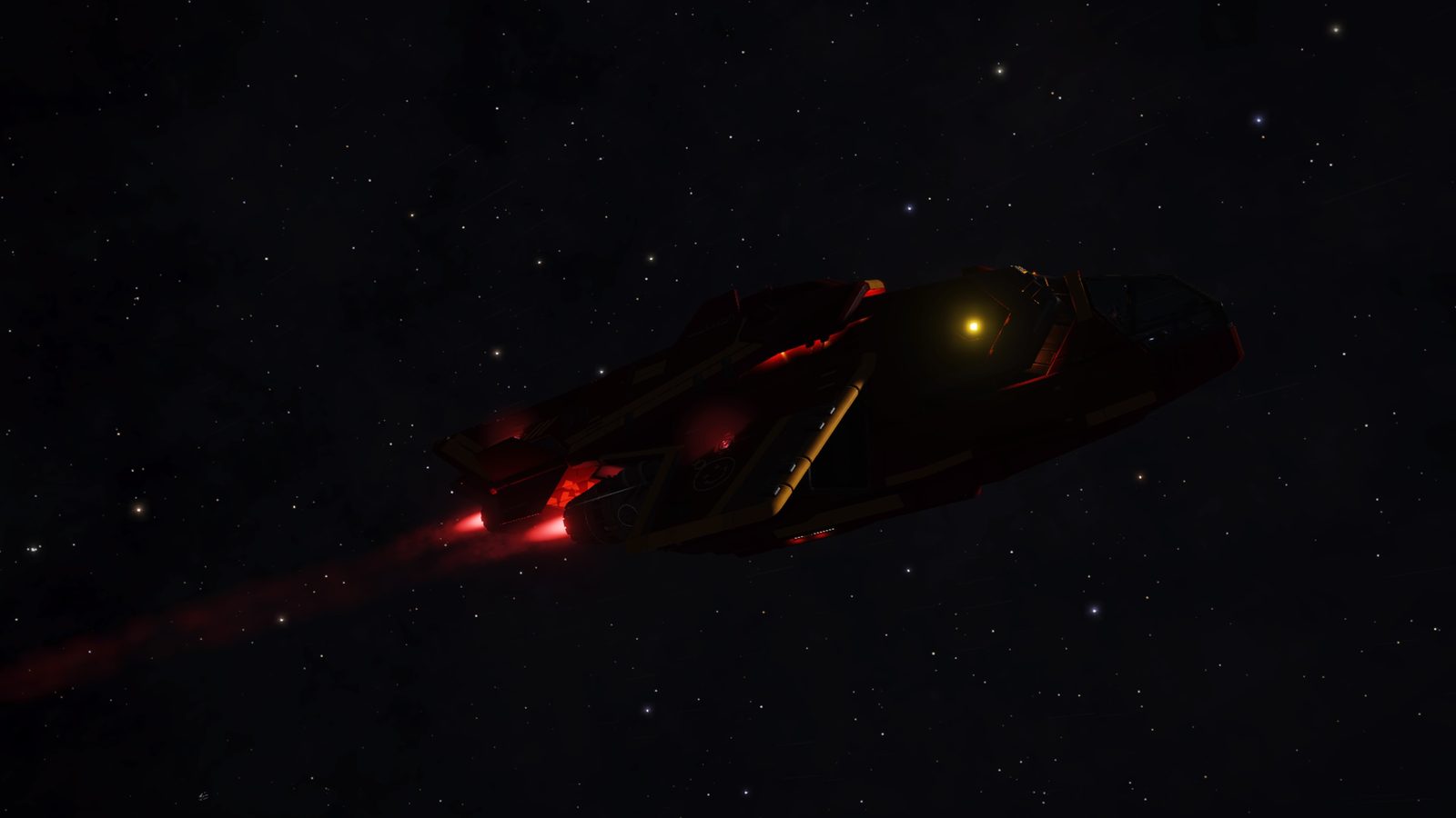 Good contrast and mood, dynamic ship lighting.