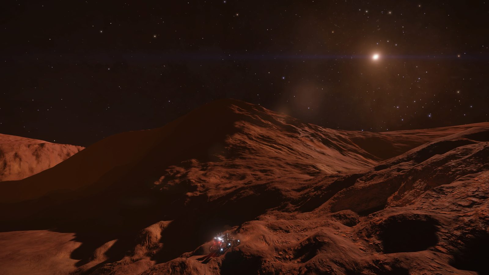 Good planetary exploration shot with natural lighting.
